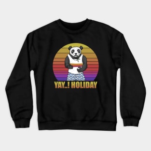 Panda Holiday Vintage Crewneck Sweatshirt